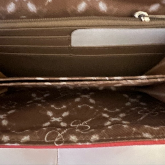 Jessica Simpson Coral/Cognac Greer Wallet - Picture 6 of 8